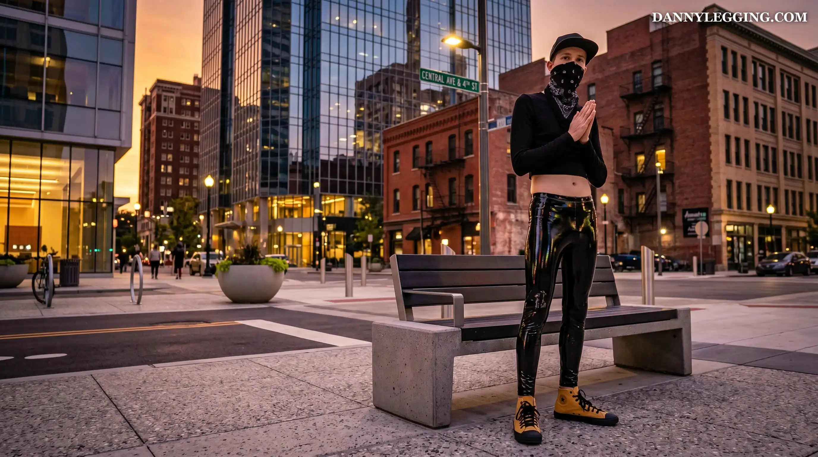 Glossy Leggings in New York City: Urban Shine Meets Street Style