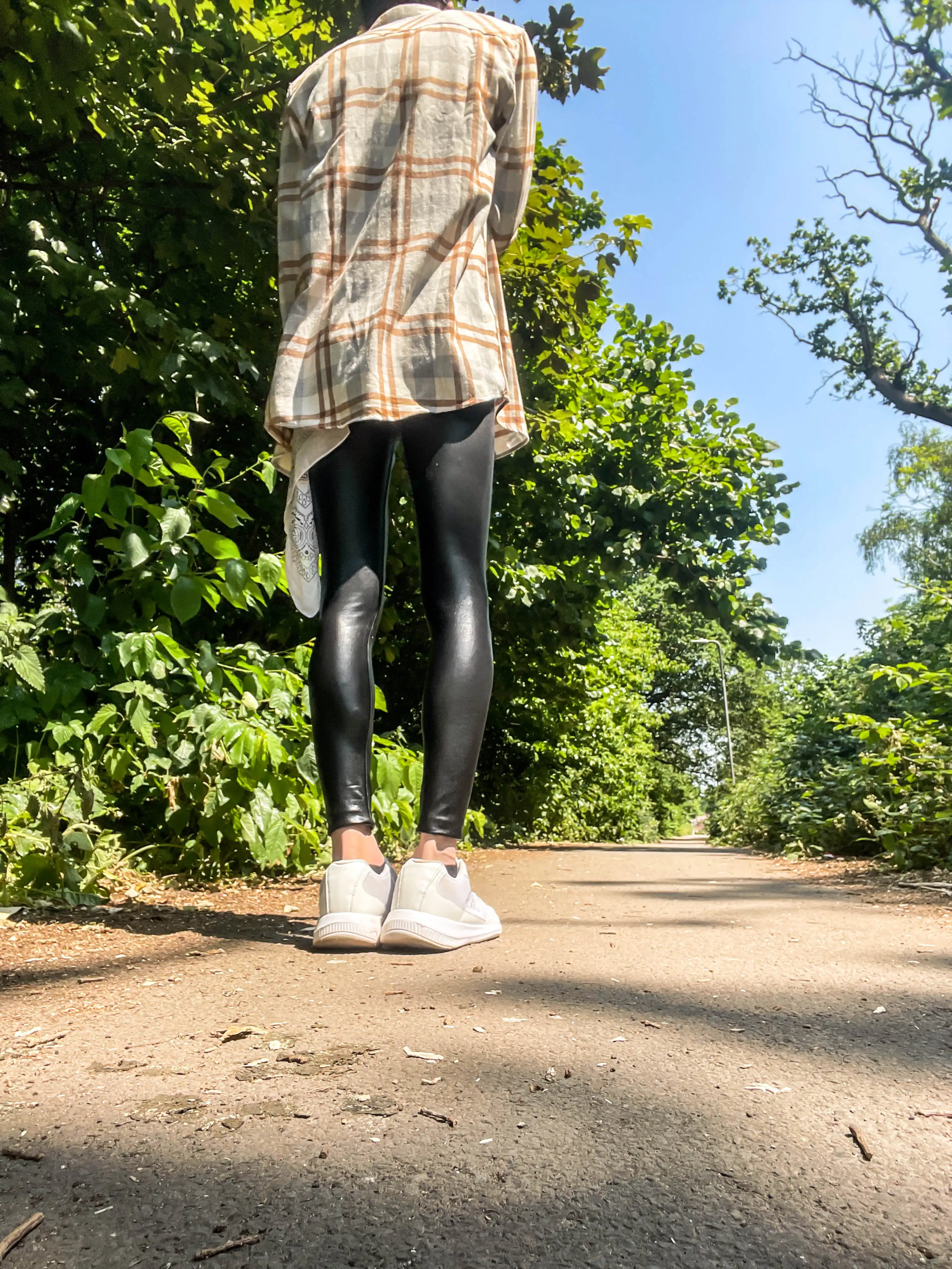 How to Style a Denim Overshirt with Leather Leggings