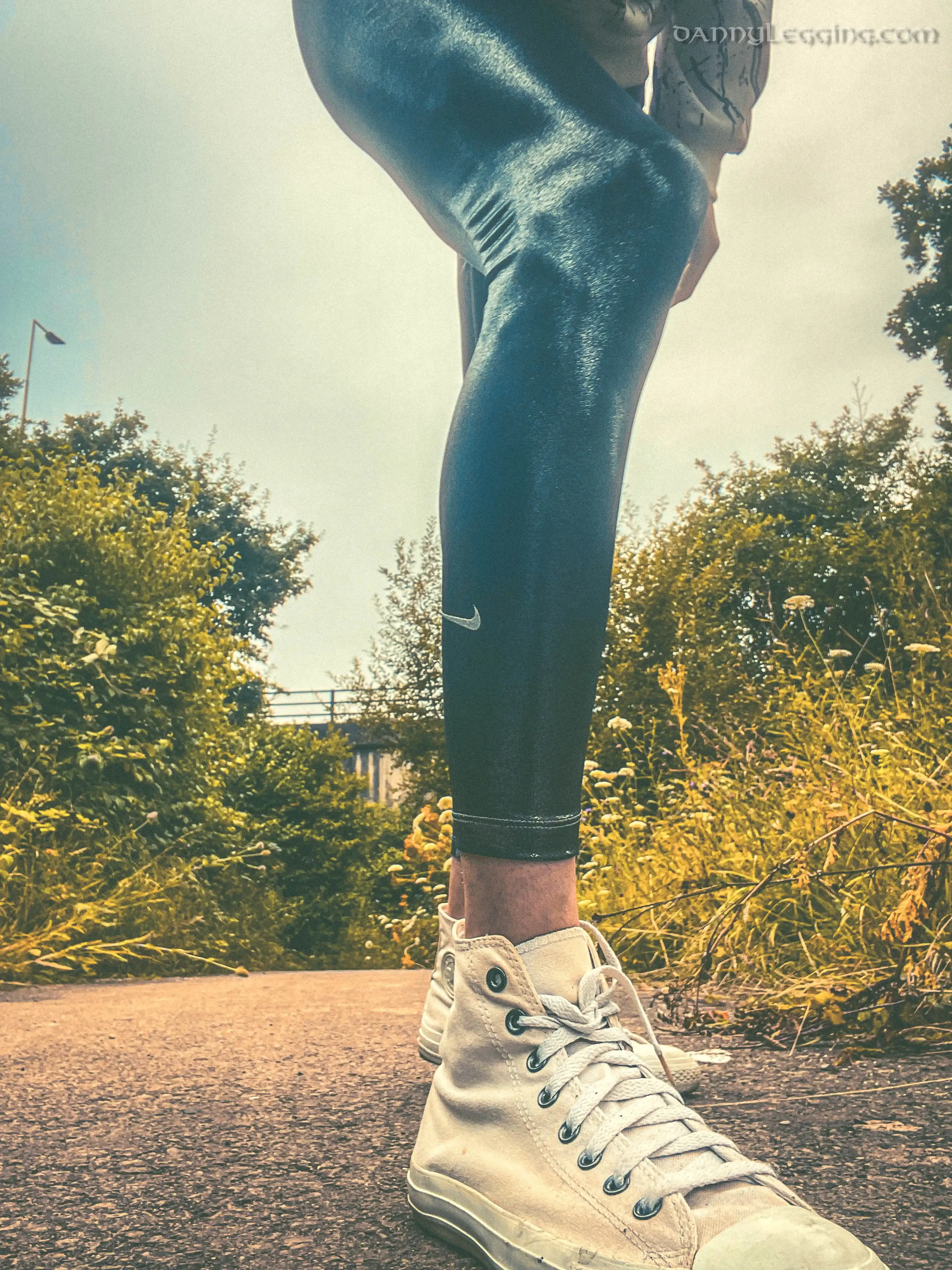 Metallic Shiny Nike Leggings x Star Wars Lightsaber