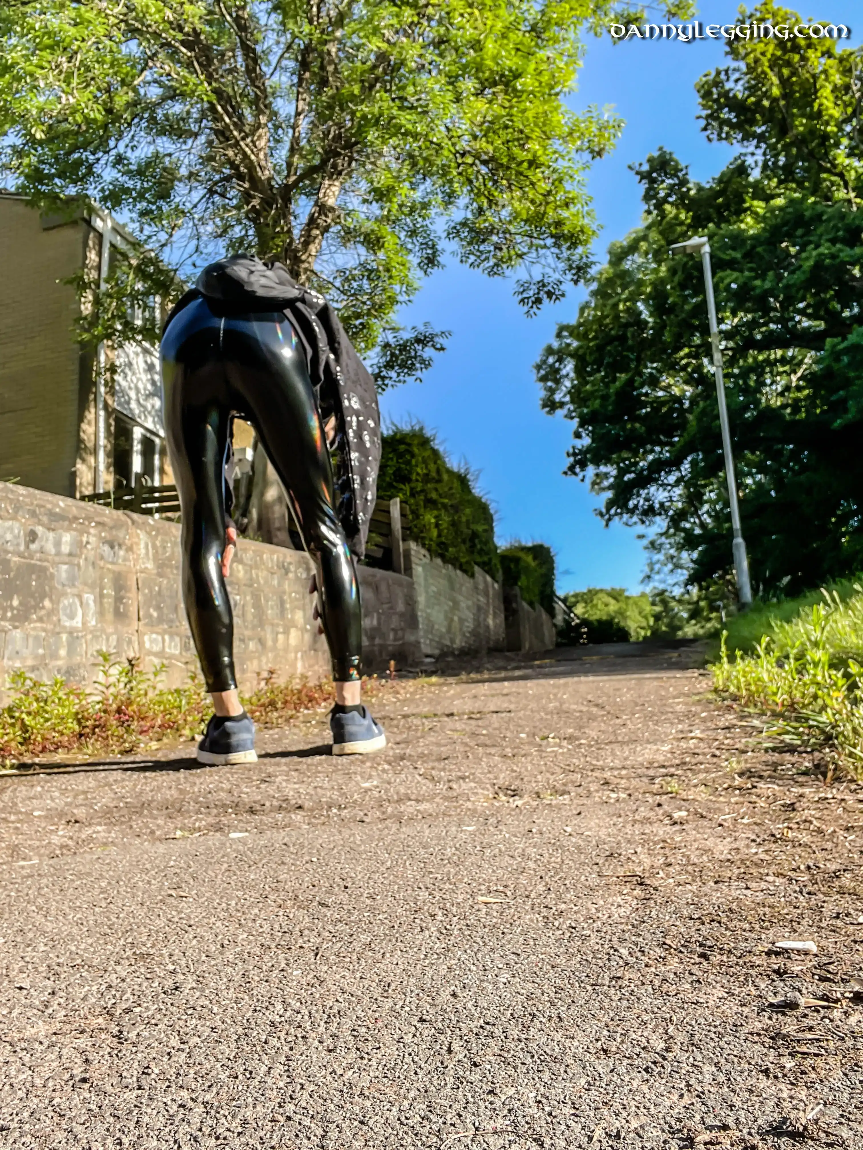 Styling Cyberpunk Style Outfit with Patent Shiny Leggings and Black Hoodie