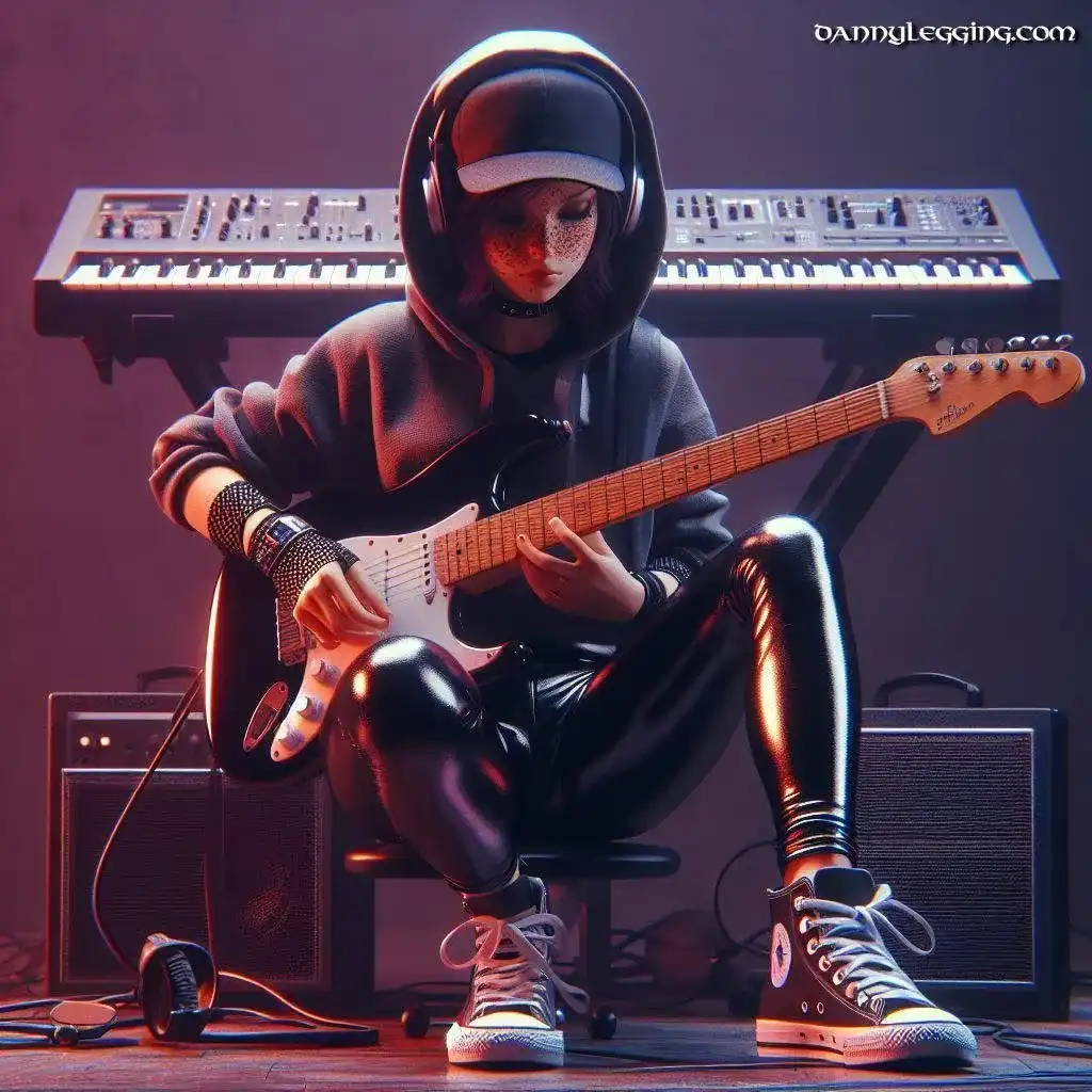 Music Digital Art: Keyboards, Guitars, Studios and Leather Leggings