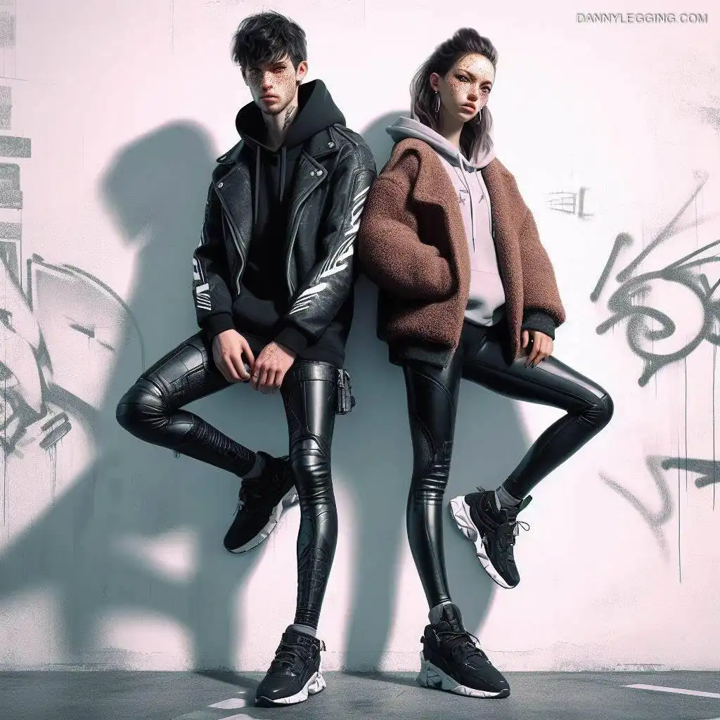 Him and Her with Leather Leggings - Synthetic Art Generation