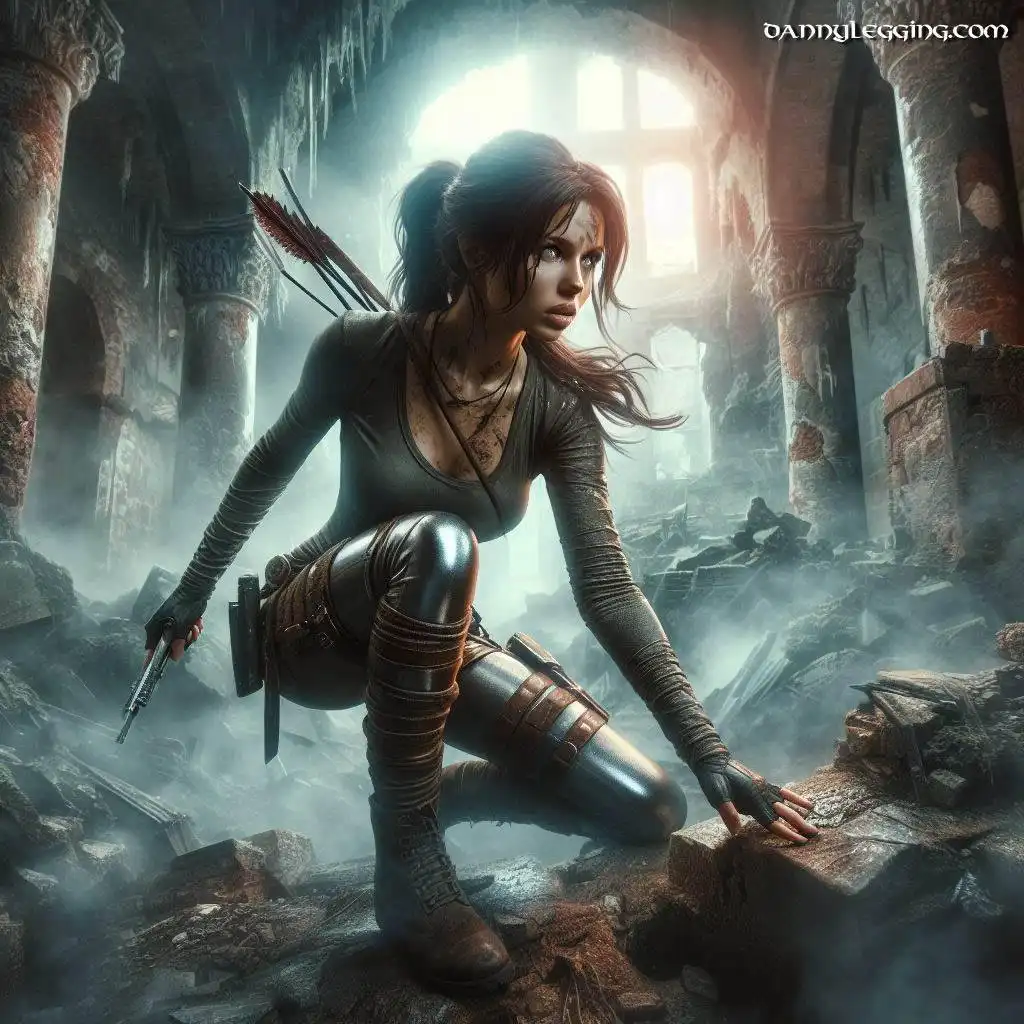 Lara Croft in Leather Leggings: Video Game Inspired Digital Art