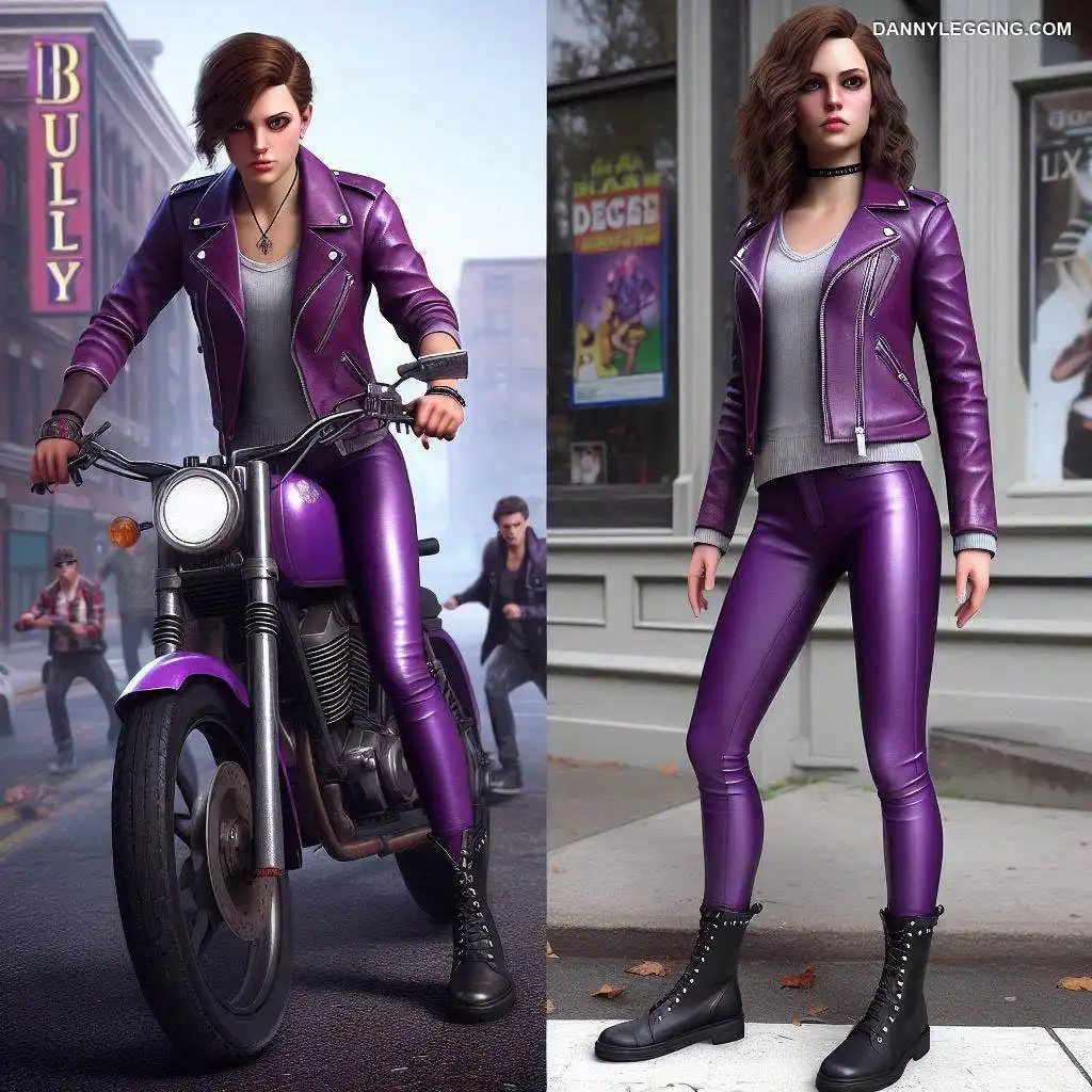 Video Game Character Concept Art Design: Purple Leggings