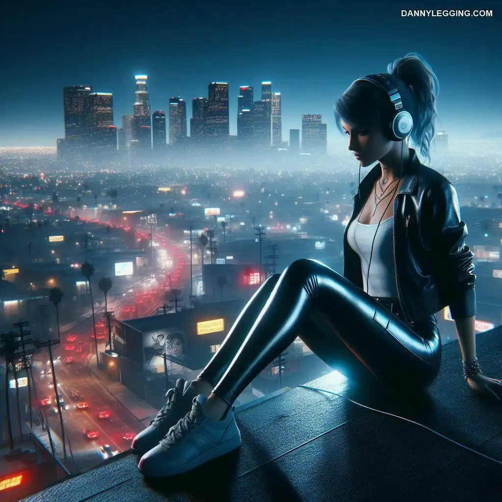 Video Game Art Inspo: A Woman On a City Rooftop (Los Santos x Los Angeles)